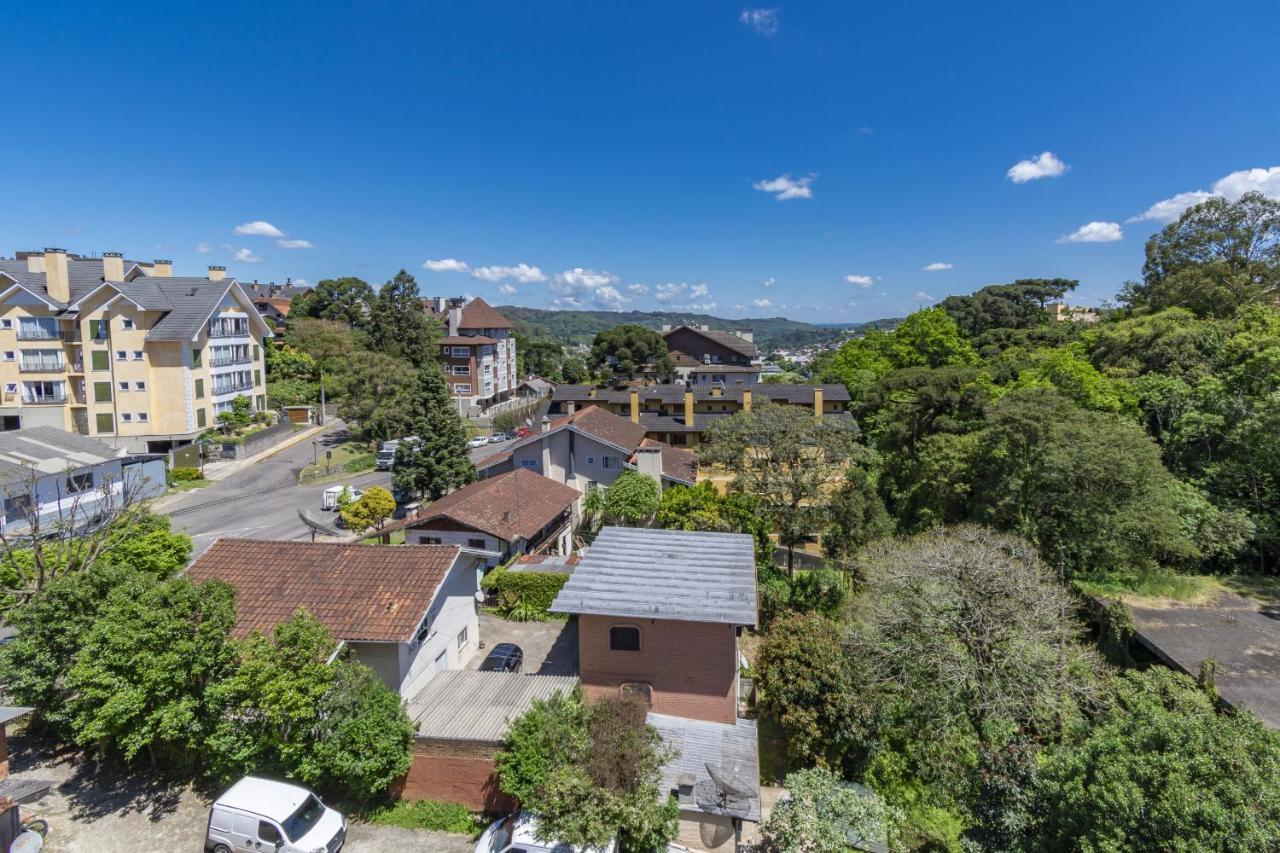 Rosa Edificio Solar Da Encosta Apartment Gramado Bagian luar foto